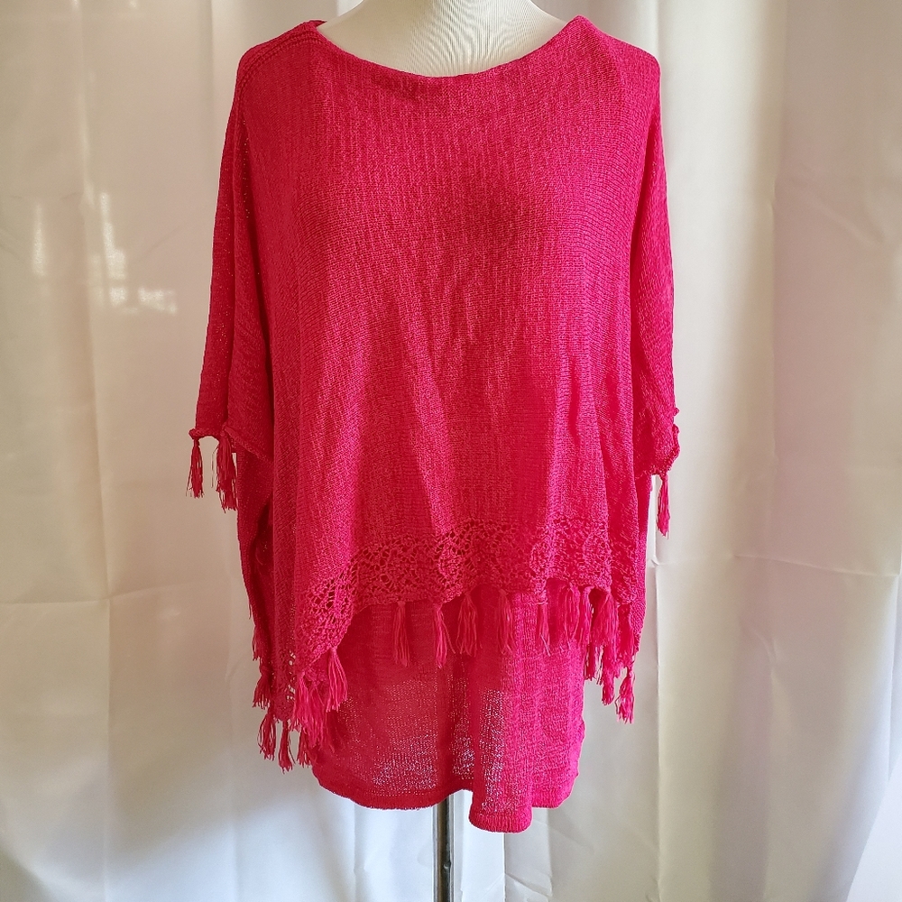 Fushia tank and poncho combo